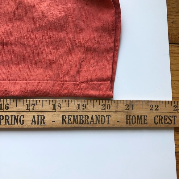 Vintage 60s Style Tiki Classics Coral Silk Capris - Picture 5 of 9